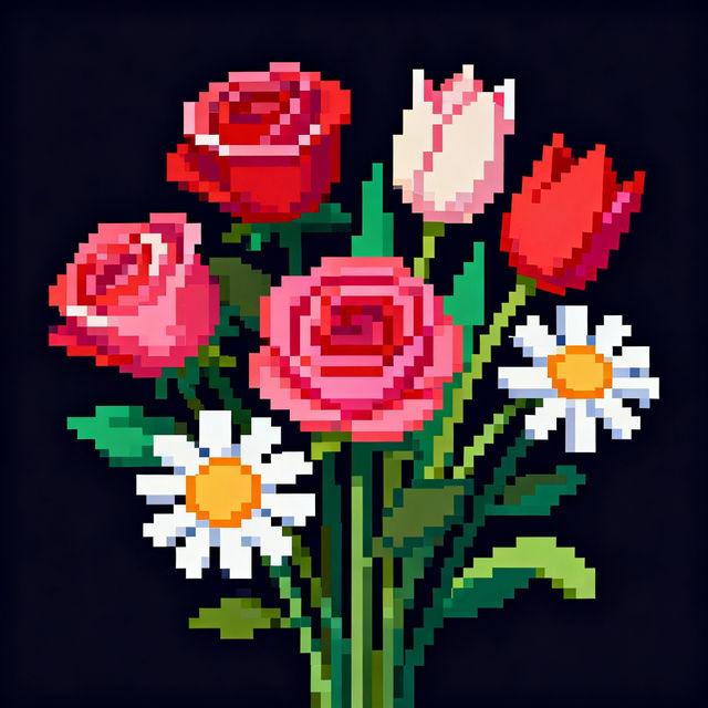 Pixel Art Flowers gallery