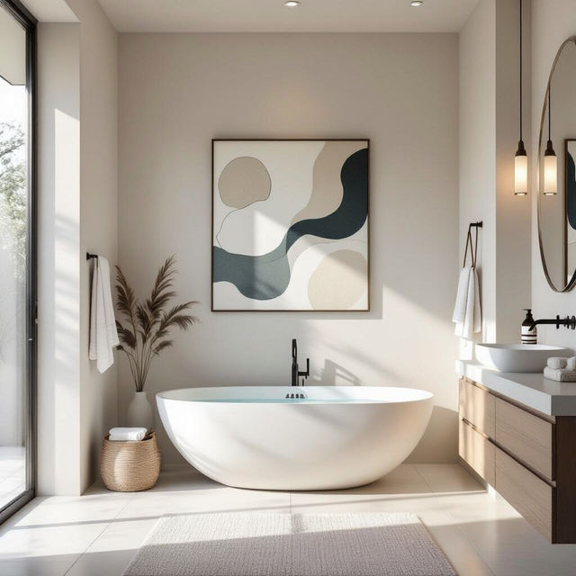 Modern Bathroom Art - Created With AI gallery