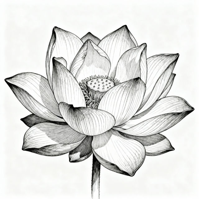 Lotus Flower Drawings - AI Generated Art gallery