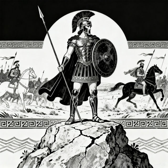 Sparta Drawing - AI Generated gallery