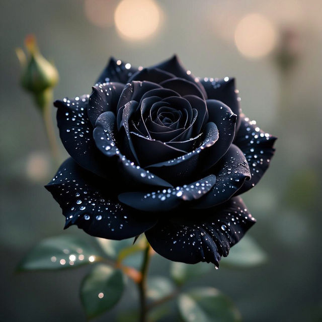 Black Flower Wallpaper - AI Generated gallery