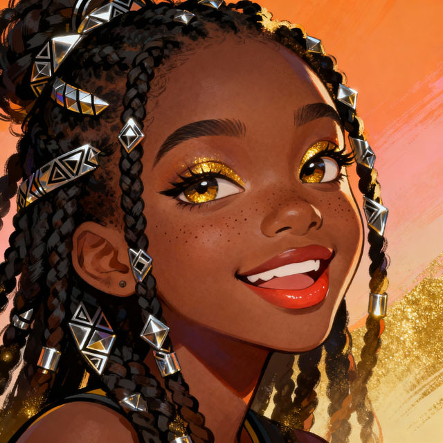 Afro Black Girl Drawings - AI Generated Art gallery