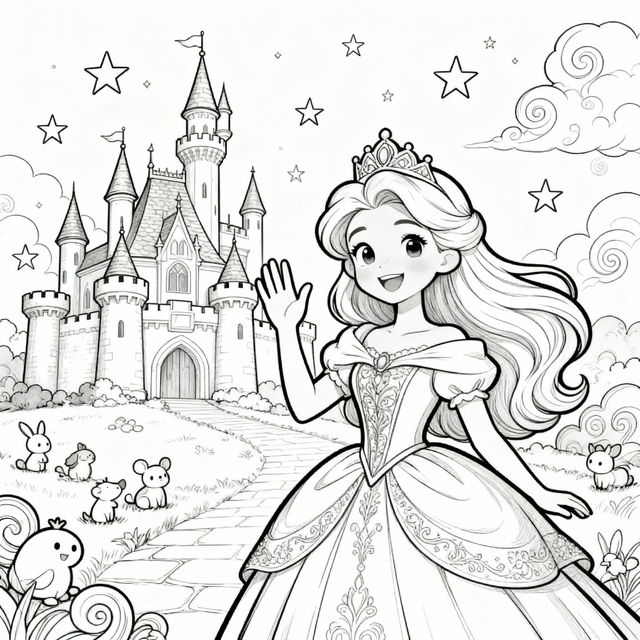 Princess Coloring Pictures - Made With AI gallery