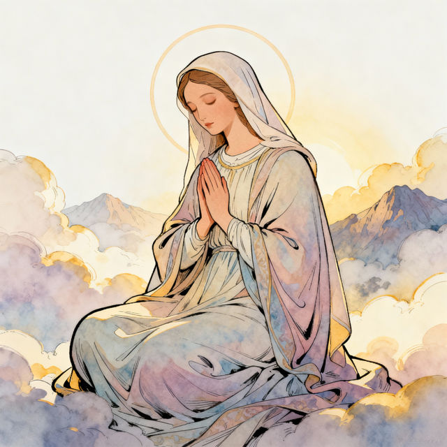 Virgencita Drawing - AI Art gallery