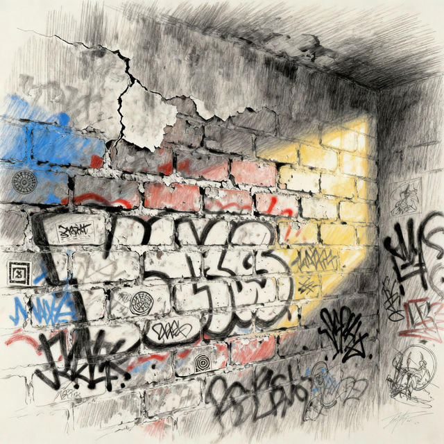 Brick Wall Drawings - Made With AI gallery