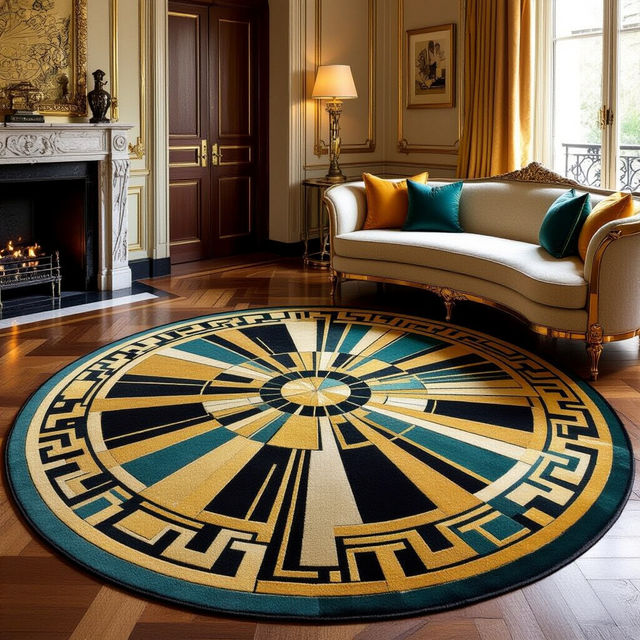 Art Deco Circular Rugs gallery