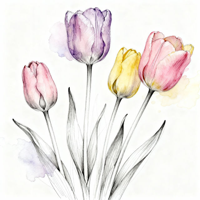 Tulips Drawings gallery