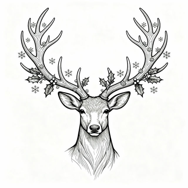 Reindeer Antlers Drawing gallery