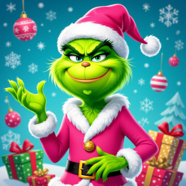 Preppy Pink Grinch Wallpaper gallery