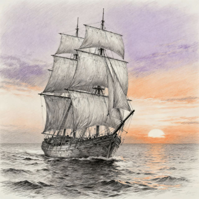 Sail Boat Drawings - AI Generated gallery