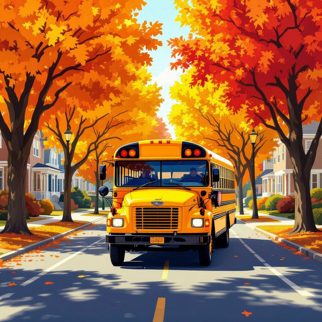 School Bus Pictures - AI Generated gallery