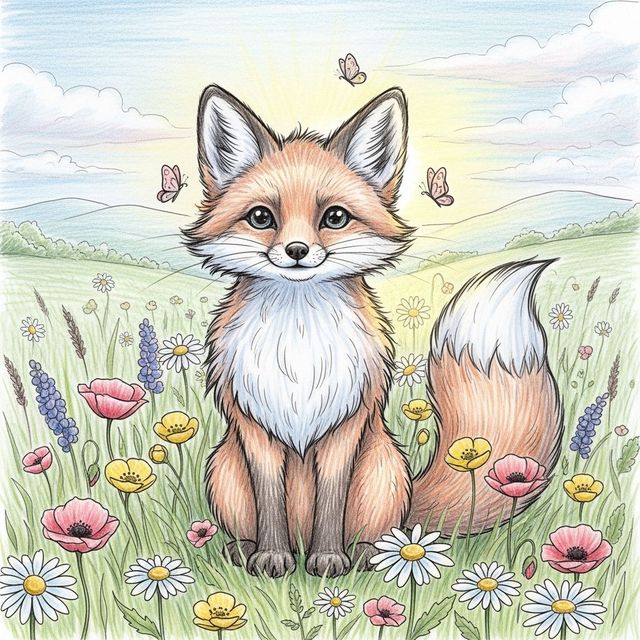 Explore Cute Fox Drawings Created with AI gallery