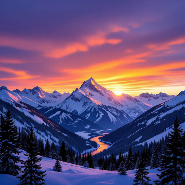Mountains Wallpaper - Created with AI gallery