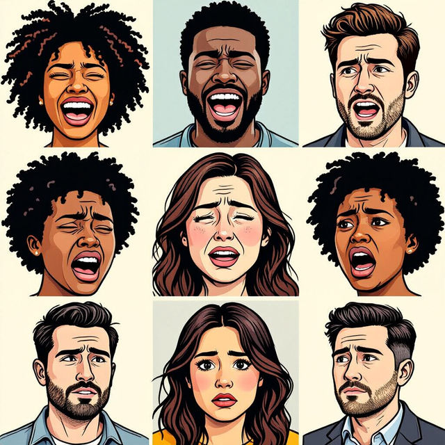 Facial Expressions Drawings - Made With AI gallery