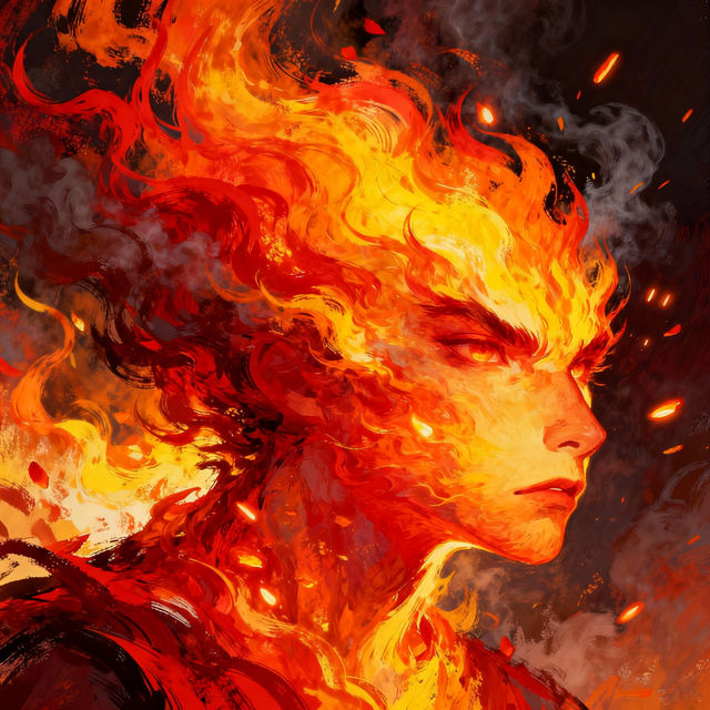 Fire Flame Drawing - AI Generated Art gallery