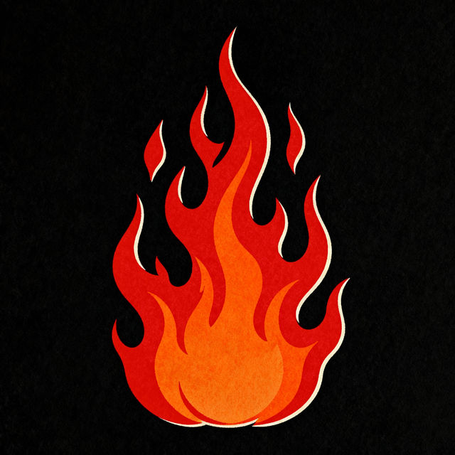 Old School Flame Drawing gallery