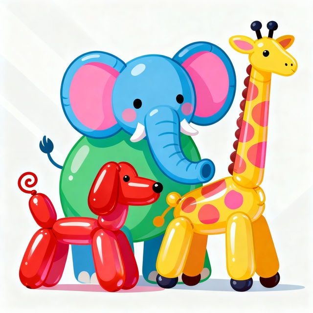 Balloon Animal Drawings - Made With AI gallery