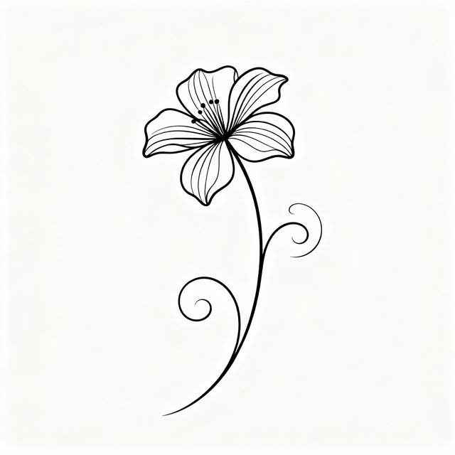 Simple Flower Vine Drawings - AI Generated gallery