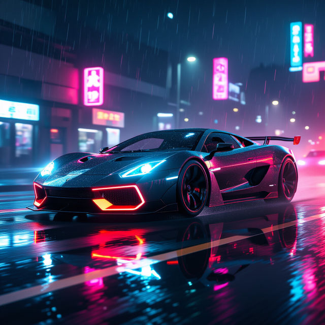 Neon Car Wallpapers - AI Generated gallery