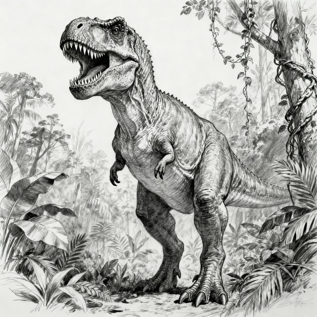 T-Rex Dinosaur Drawings gallery