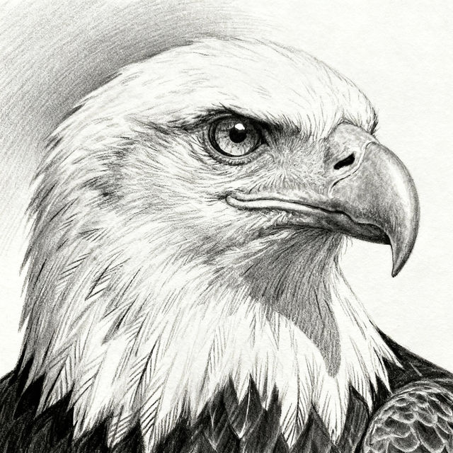 Eagle Head Drawings - Created With AI gallery