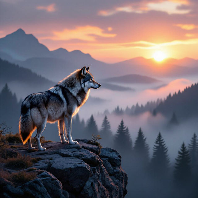 A Picture Of A Wolf - AI Generated gallery