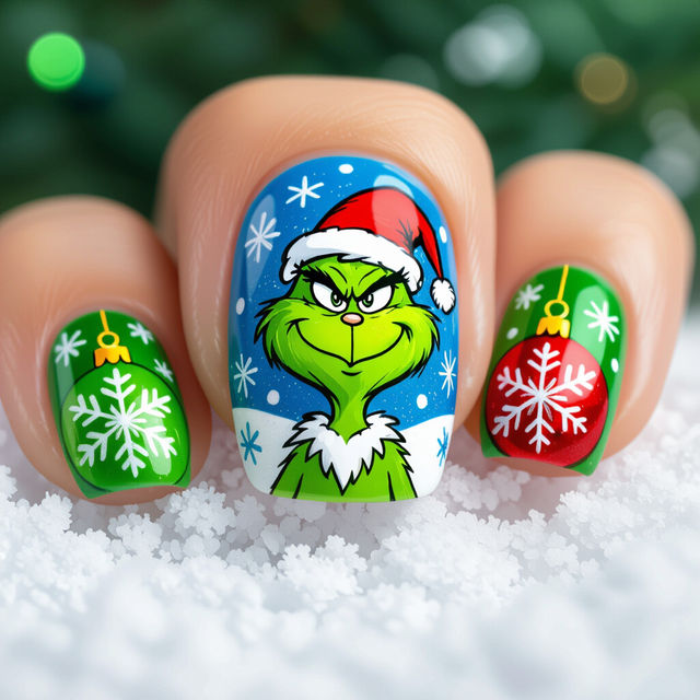 Grinch Nail Art gallery