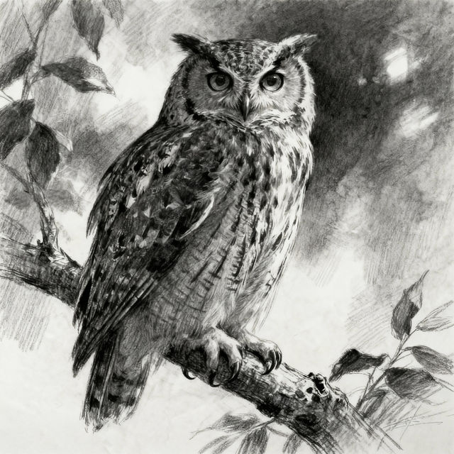 Sketch Owl Drawings gallery