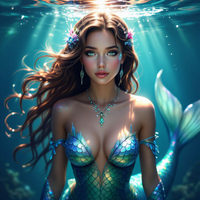 Realistic Mermaid Drawings - AI Generated gallery