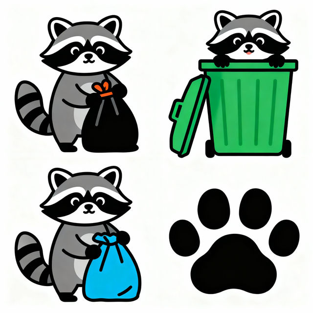 Racoon Clip Art gallery