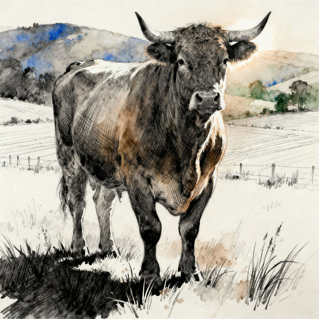Cattle Drawings - AI Generated gallery