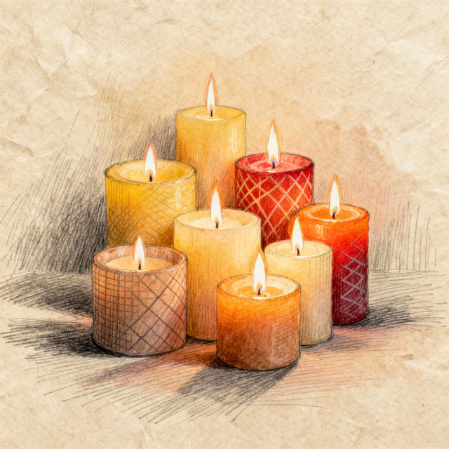Candles Drawing gallery