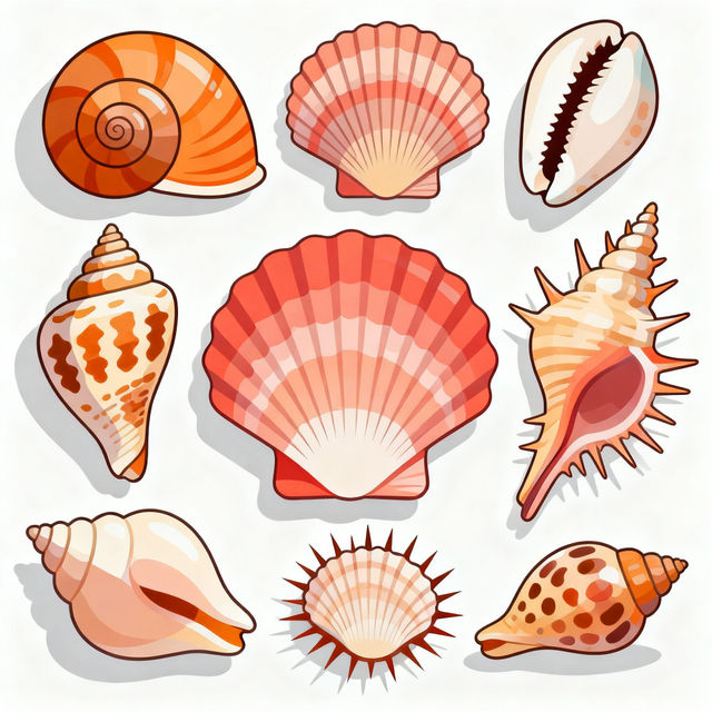 Sea Shell Clip Art - Made With AI gallery