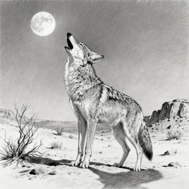 Coyote Sketch Art gallery