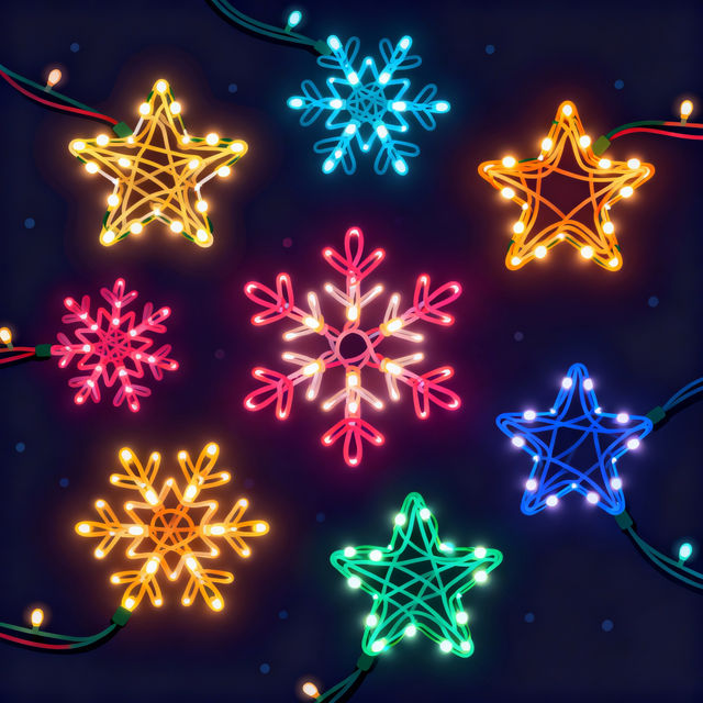 Christmas Light Clip Art - AI Generated gallery