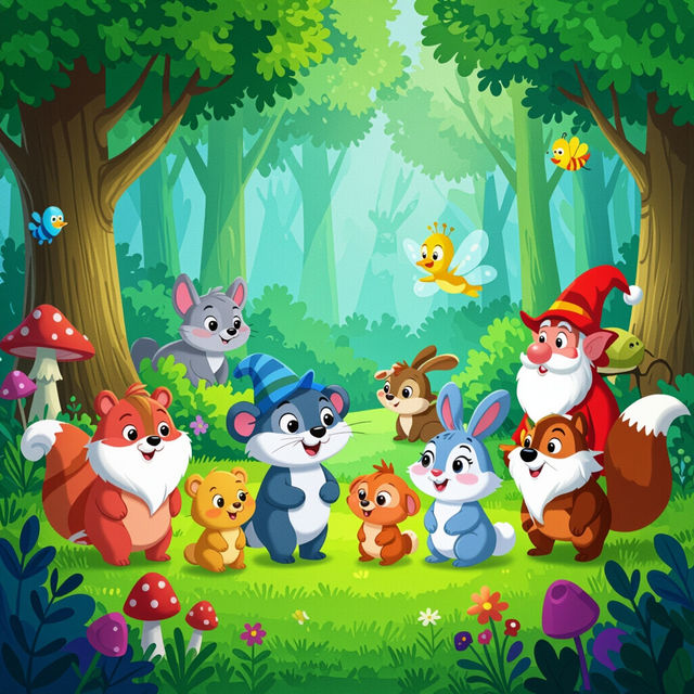 Cute Cartoon Drawings - Made With AI gallery