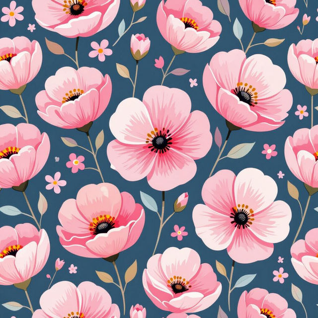 Cute Pink Flower Wallpapers - Made With AI gallery