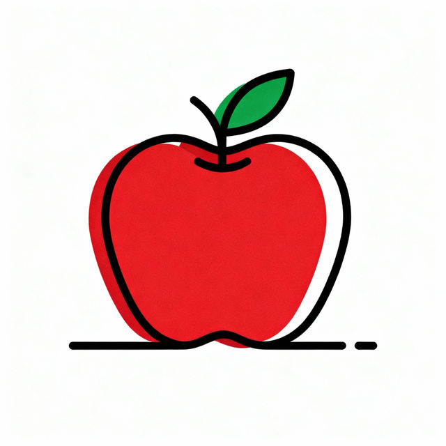 Simple Apple Drawings - AI Generated gallery