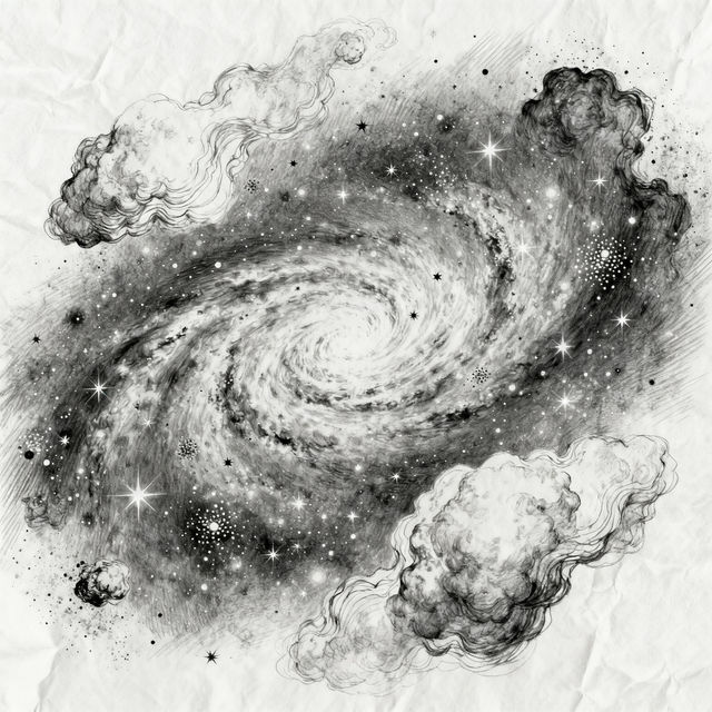 Pencil Galaxy Drawings - AI Generated gallery