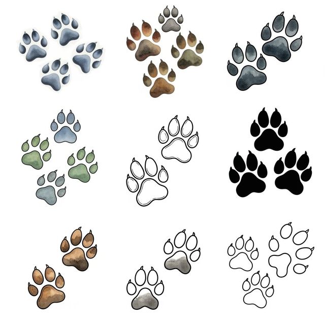 AI Paw Print Clip Art Gallery gallery