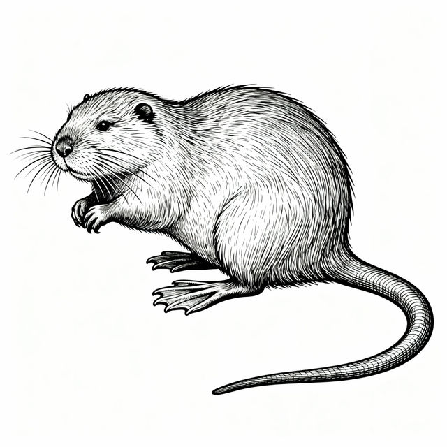 Muskrat Drawings - AI Generated gallery