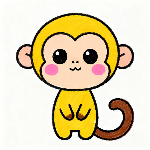 Easy Monkey Drawing For Kids gallery