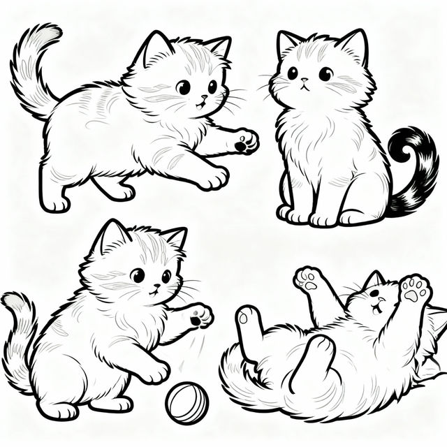 Kitten Pictures To Color gallery