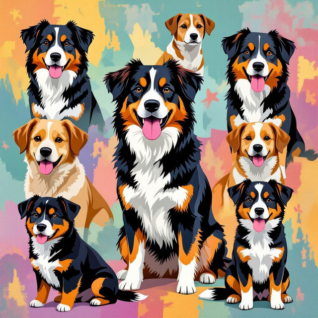Wallpaper Of Dogs - Made With AI gallery
