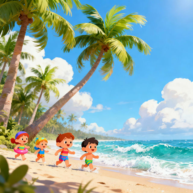 Beach Cartoon Drawings gallery