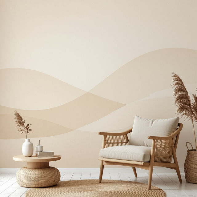 Beige Color Wallpaper - AI Generated gallery