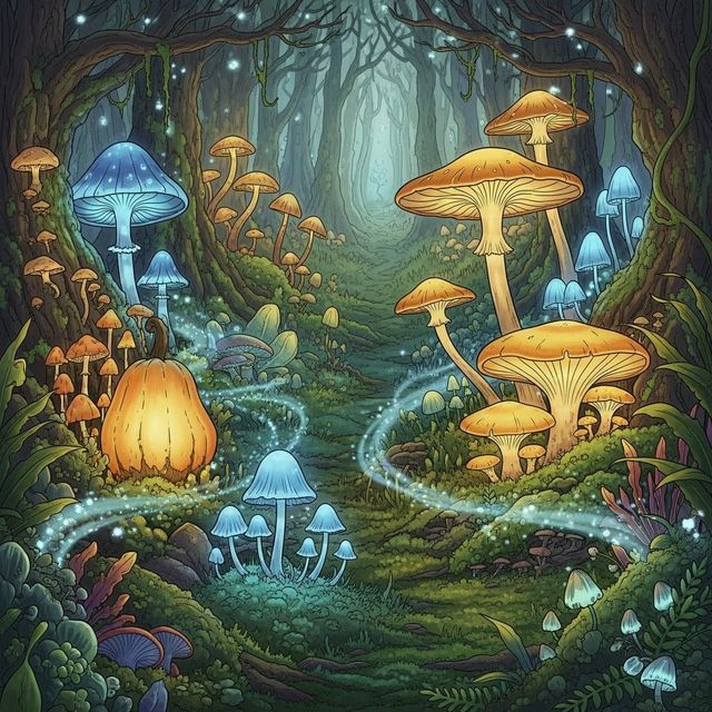 Explore AI-Generated Mushroom Drawings gallery