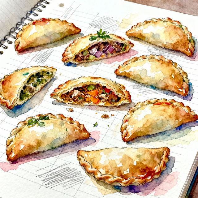 Empanadas Drawing - AI Generated Art gallery
