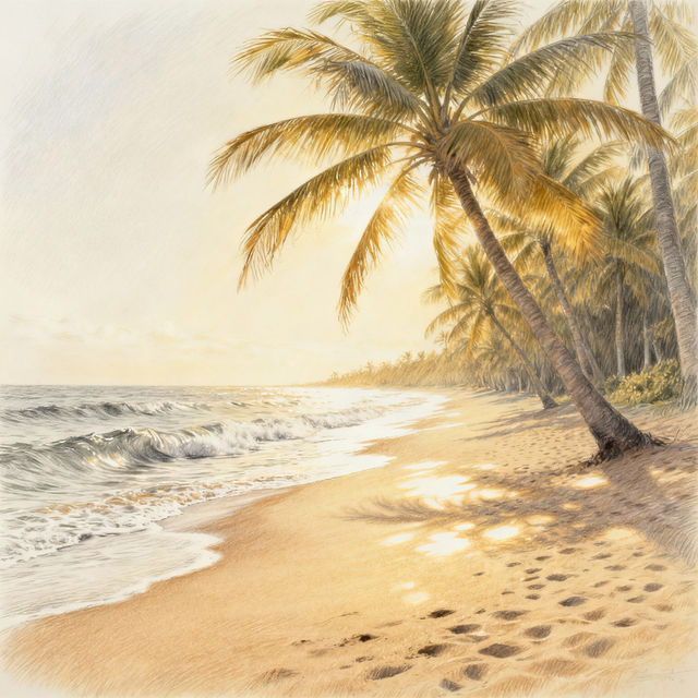 Drawing Of The Beach gallery