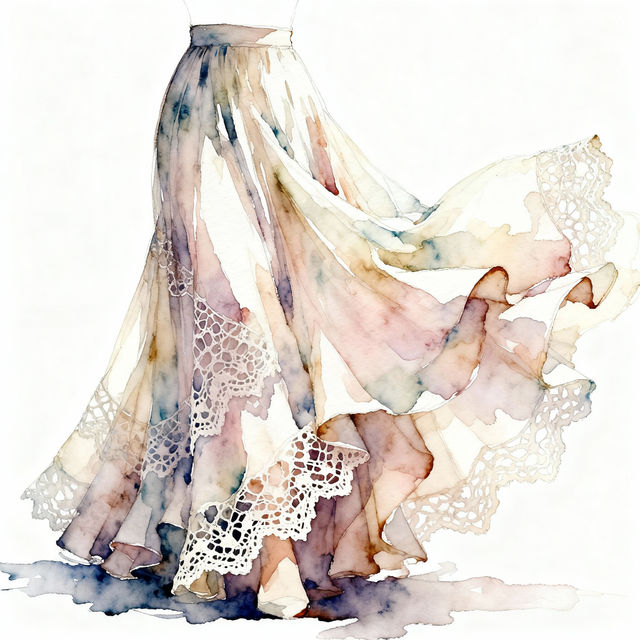 Skirt Drawing - AI Generated Designs gallery